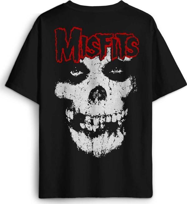 The Misfits Legacy Of Brutality Punk Rock Music Sırt Ön Baskılı Oversize Tişört Unisex T-Shirt - Image 1