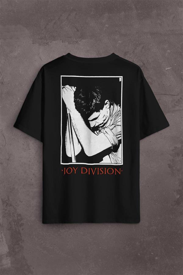 Joy Division Ian Curtis 90S Rock Punk Uk Sırt Ön Baskılı Oversize Tişört Unisex T-Shirt - Image 1