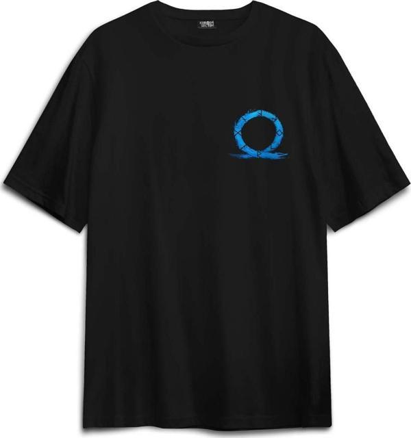 God of War Ragnarok Oyun Gamer Sırt Ön Baskılı Oversize Tişört Unisex T-Shirt - Image 1