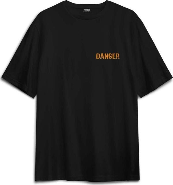Siyah Unisex Demon Slayer Tişört Zenitsu Anime Tanjiro Nezuko Sırt Ön Baskılı Oversize Tişört - Image 1