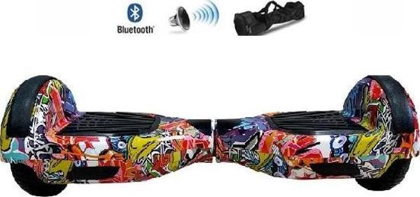 CityMate Elektrikli Kaykay Hoverboard Bluetooth Hoparlörlü 6.5 Inch Grafiti Desenli Çanta Hediye - Image 1
