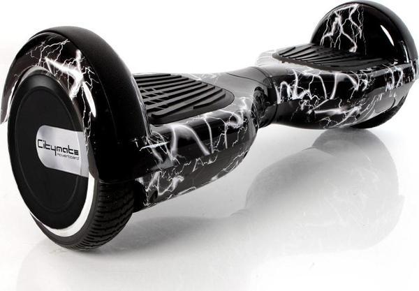 Citymate Elektrikli Kaykay Hoverboard 6.5 Inch Şimşek Grafity Desenli Akıllı Denge - Çanta Hediyeli - Image 1