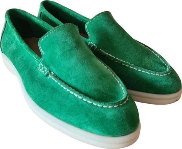Aayak&Kabımofficial Hakiki Deri Yeşil Günlük Kadın Ayakkabı Loafer Makosen Yeşil 40 - Image 1