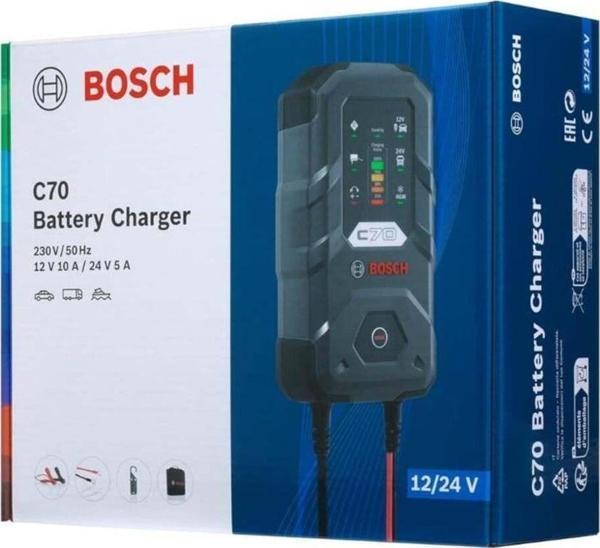 Bosch C70 Akü Şarj Cihazı - 10A, 12V/24V, 300 Ah (Model: 0189911070) - Image 1
