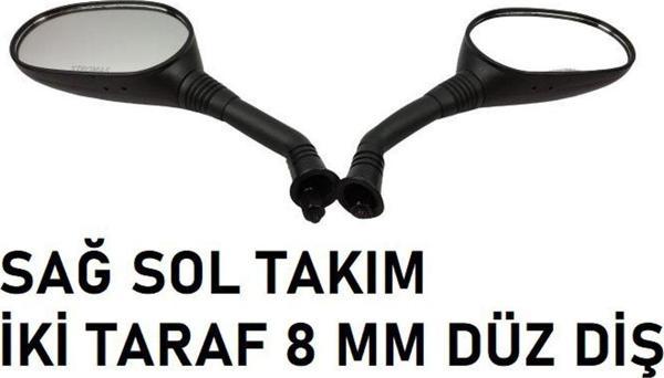 Aras Moto Honda Activa 125 S - Spacy 110-Spontini 110 Uyumlu Ayna Takım 8 Mm Düz Diş - - Image 1