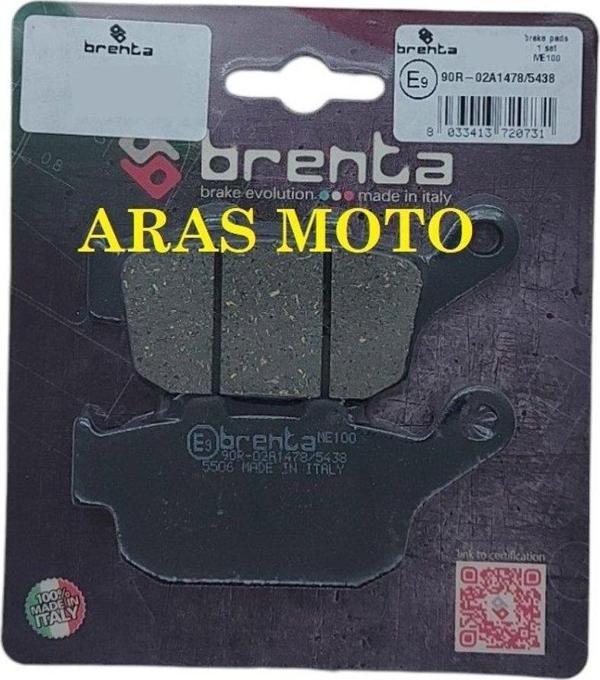 Aras Moto Drift 125 L Arka Fren Balatası Brenta (Made İn İtaly)-  - Image 1