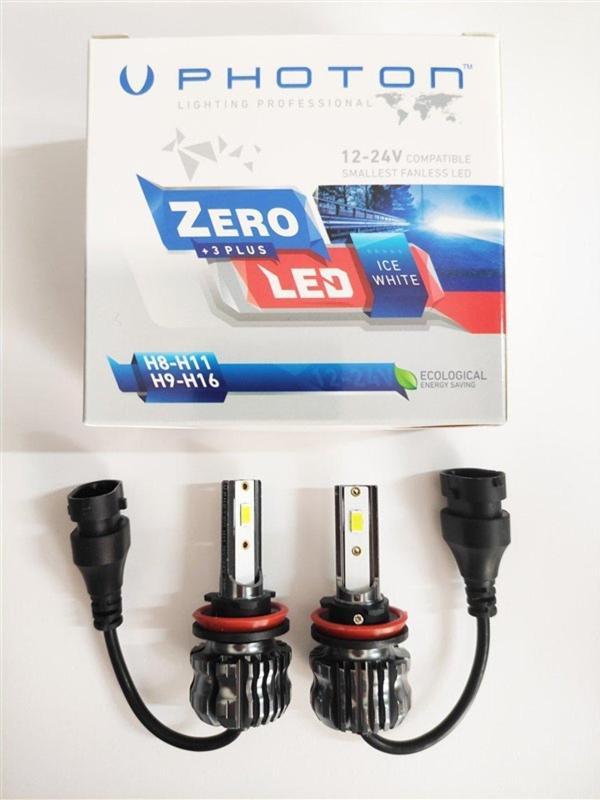 Aras Moto Pulsar Rs 200 Led Far Ampul Photon 2 Adet Takım H11 Fansız Led Xenon Buz Beyaz 12V-24V Supermoto - Image 1