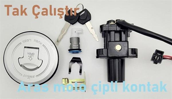 Aras Moto Honda Cbr 250 Kontak Seti Çipli (Extra İşleme Gerek Yok Tak Çalıştır) - Image 1