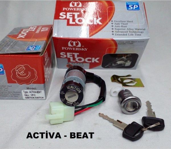 Aras Moto Honda Activa 100 - Beat (Eski Teneke Kasa ) Kontak Seti   - Image 1