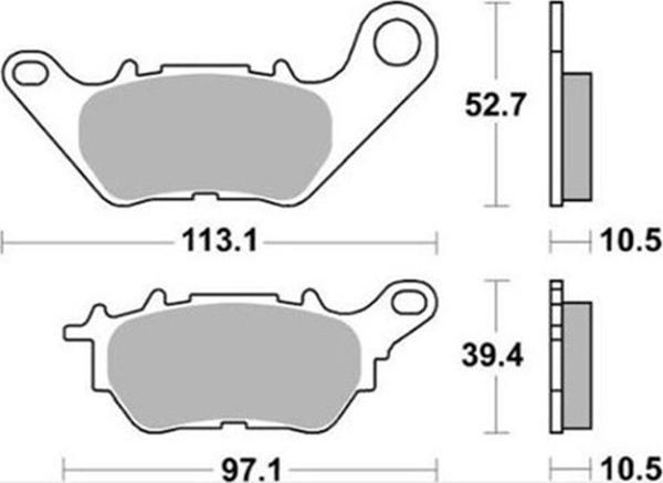 Aras Moto Xmax 250 - 300 Abs Arka Fren Balata (Rms İtalyan) (2017-2020)- - Image 1