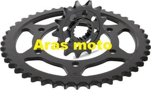 Aras Moto Yamaha Mt 09 - Tracer 900 Uyumlu Dişli Takım Ön Arka Kaliteli  - Image 1