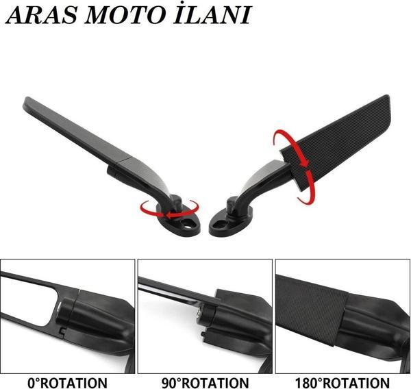 Aras Moto Motosiklet Kanat Ayna ( Yarasa Ayna ) Uyumlu Modeller İlan Detayında- - Image 1