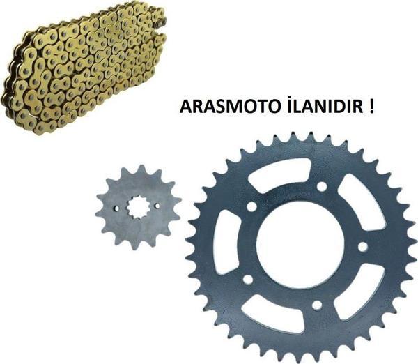 Aras Moto Cf Moto Sr 250 Nk 250 Zincir Dişli Seti Oringli Gold Zincir-  - Image 1