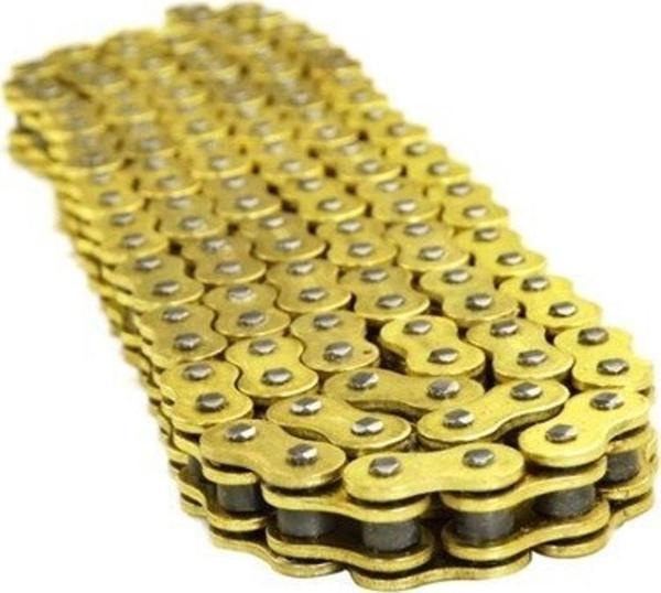 Aras Moto Honda Cbf150,Cb125E,Cb125F,Cbr125 R Uyumlu Teker Zinciri 428 /128 Bakla Oringli Gold Zincir- - Image 1