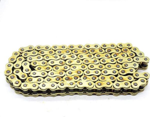 Aras Moto R25-Mt25-Cbr 250-Pulsar 200-Ninja 250-Nk 250-Nk 400 Uyumlu Teker Zinciri Gold (Oringsiz) - Image 1