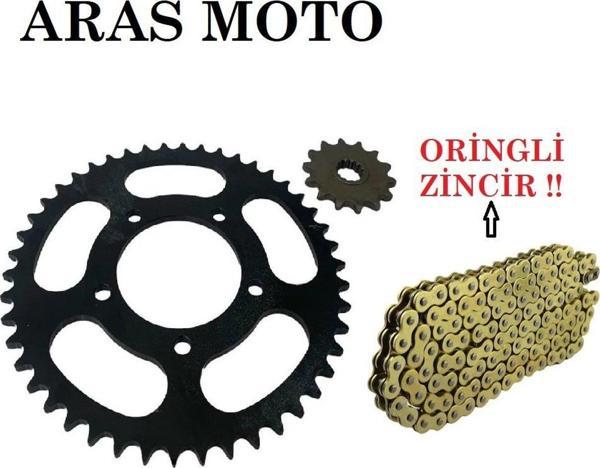 Aras Moto Suzuki Gv 250 İnazuma Zincir Dişli Seti Oringli -  - Image 1