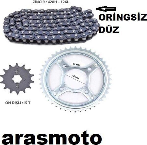 Aras Moto Honda Cbf 150 Oringsiz Zincir Dişli Seti Kaliteli 2007-17 - - Image 1