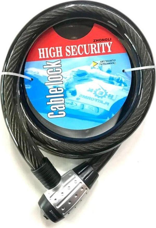 Aras Moto Motosiklet Halat Kilit 2 Mt Işıklı Anahtar - Image 1