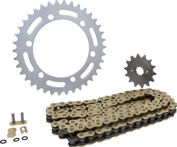 Aras Moto Ninja 250 Sl ,Z 250 Sl Zincir Dişli Seti 520 Oringli Gold Zincirli   - Image 1