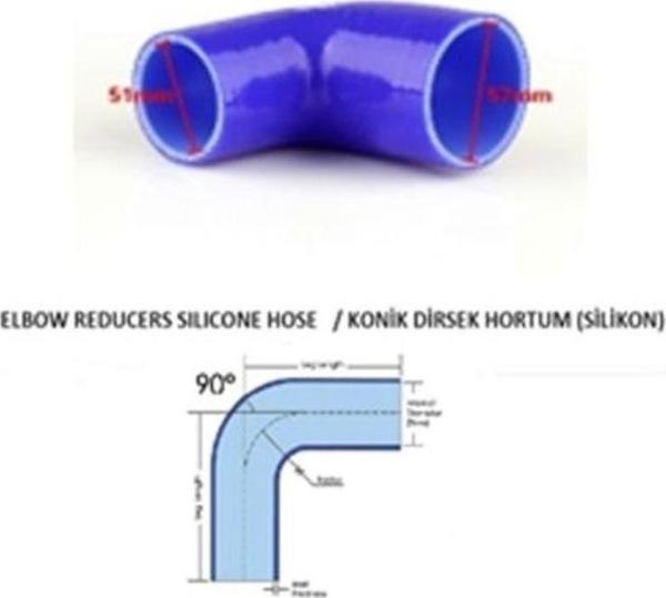 Ydsilikon 16Mmx22Mm Boy-150Mmx150Mm Konık Dırsek(Mavi) - Image 1