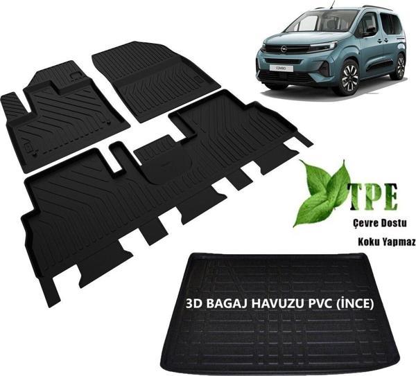 Dbc Online Yeni Makyajlı Opel Combo Paspas Bagaj Havuzu Set Kokusuz Yumuşak 2024 Model Opel Combo - Image 1