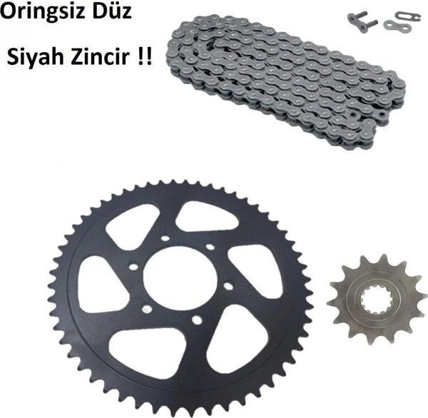 Aras Moto Cf Moto Nk 400 Zincir Dişli Seti Oringsiz Düz Siyah Renk Zincir A Kalite -  - Image 1