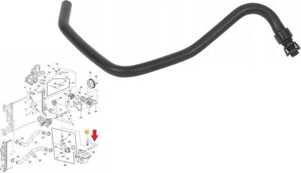Ydsilikon Opel Astra J Radyatör Su Depo Çıkış Hortumu 2010 Sonrası 1336360 - Image 1