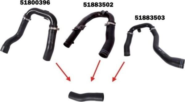 Ydsilikon Fıat Linea 1.3Multijet 85-90Hp Uyumlu Turbo Hortumu Küçük 51800396 - Image 1