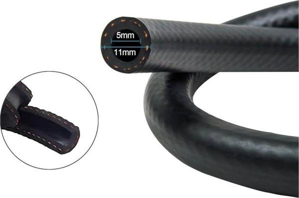 Ydsilikon 5Mmx11Mm İçten Örgülü Lpg/Cng Benzin Hortumu Nbr (Nitril) 1Metre - Image 1