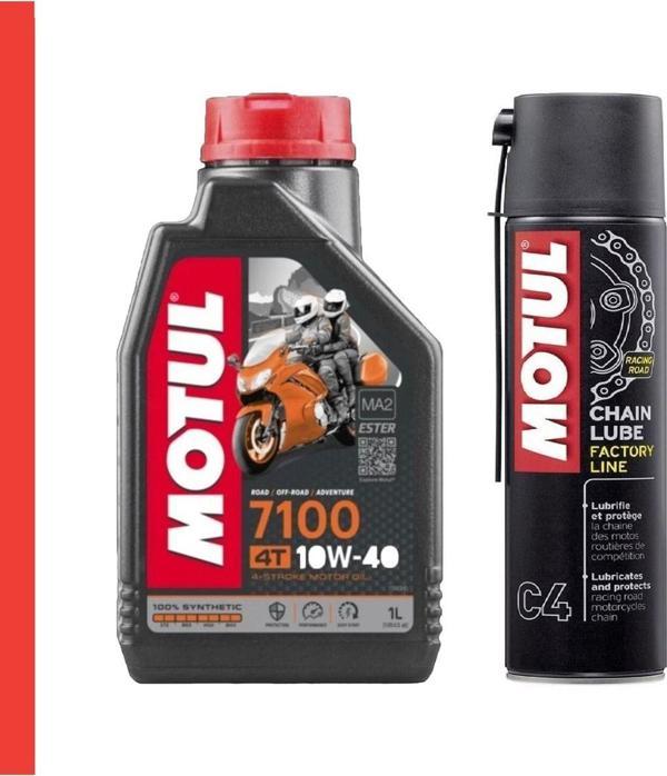Motul C4 Zincir Yağlama Spreyi 400Ml 7100 10W 40 Motor Yağı 1L - Image 1