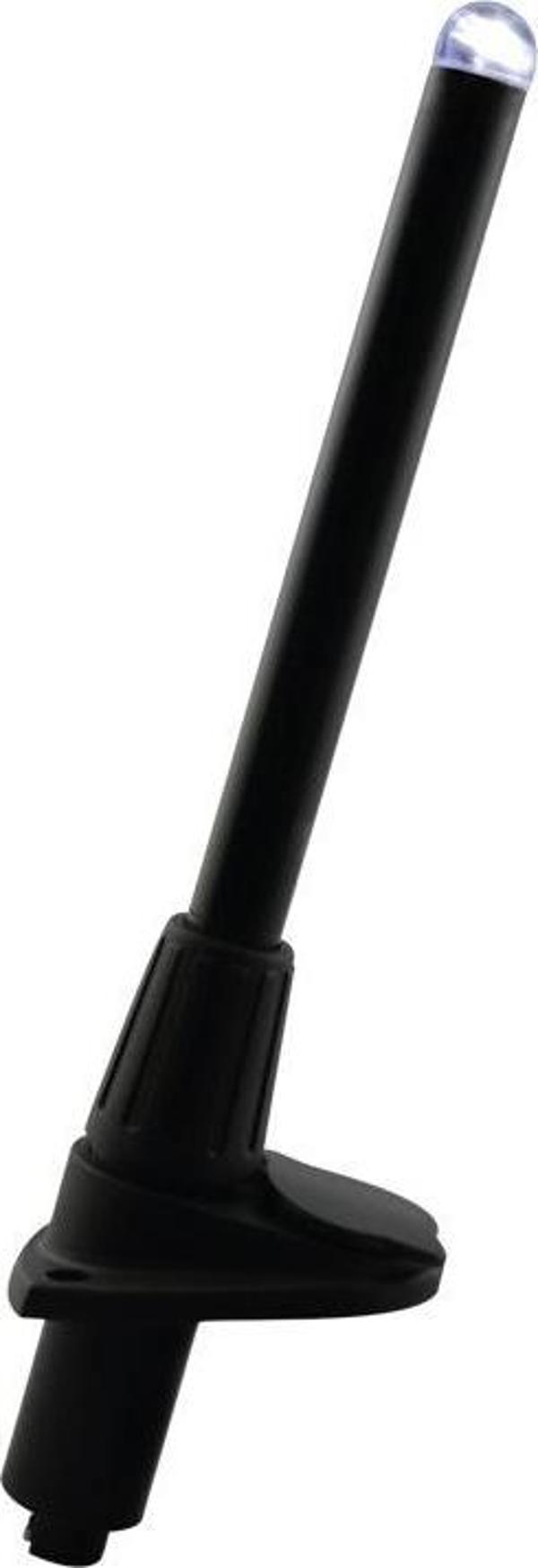 Lalizas MICRO LED Işıklı Direk Soketli 25cm, Beyaz Işık, Siyah - Image 1