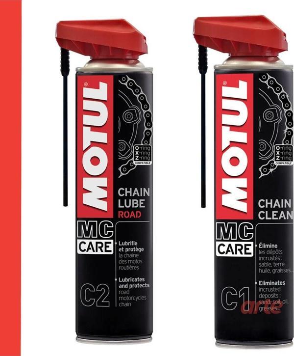 Motul C1 C2 Motosiklet Zincir Yağlama Ve Temizleme Seti - Image 1