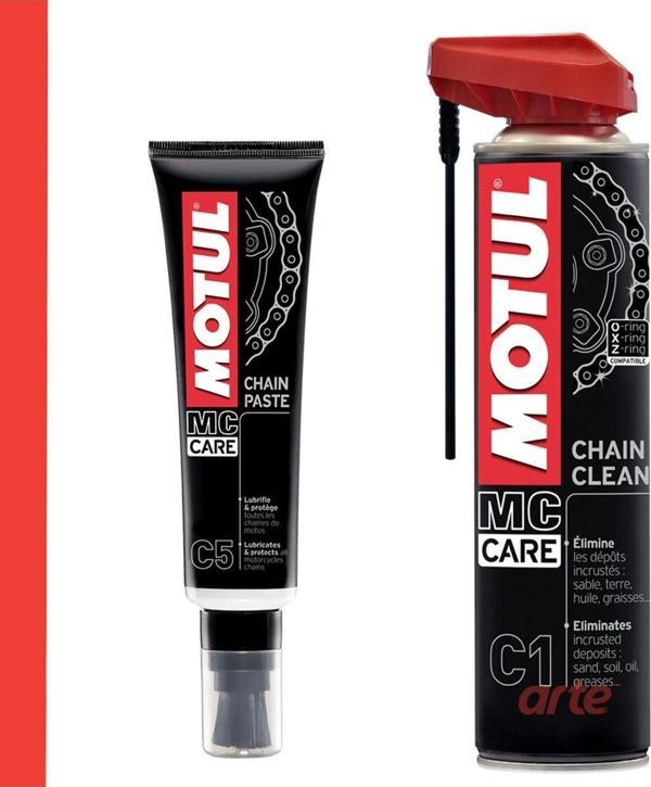 Motul C1 Zincir Temizleme Spreyi Ve C5 Chaın Paste Zincir Pastası - Image 1