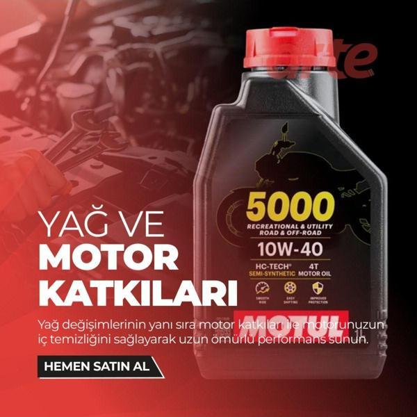 Motul 5000 10W-40 4T Yarı Sentetik Motosiklet Motor Yağı – - Image 1