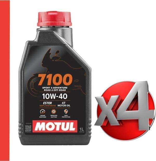 Motul 7100 10W40 1Lt %100 Sentetik 4T Motor Yağ 4 Adet Yeni Tarihli Ürün - Image 1