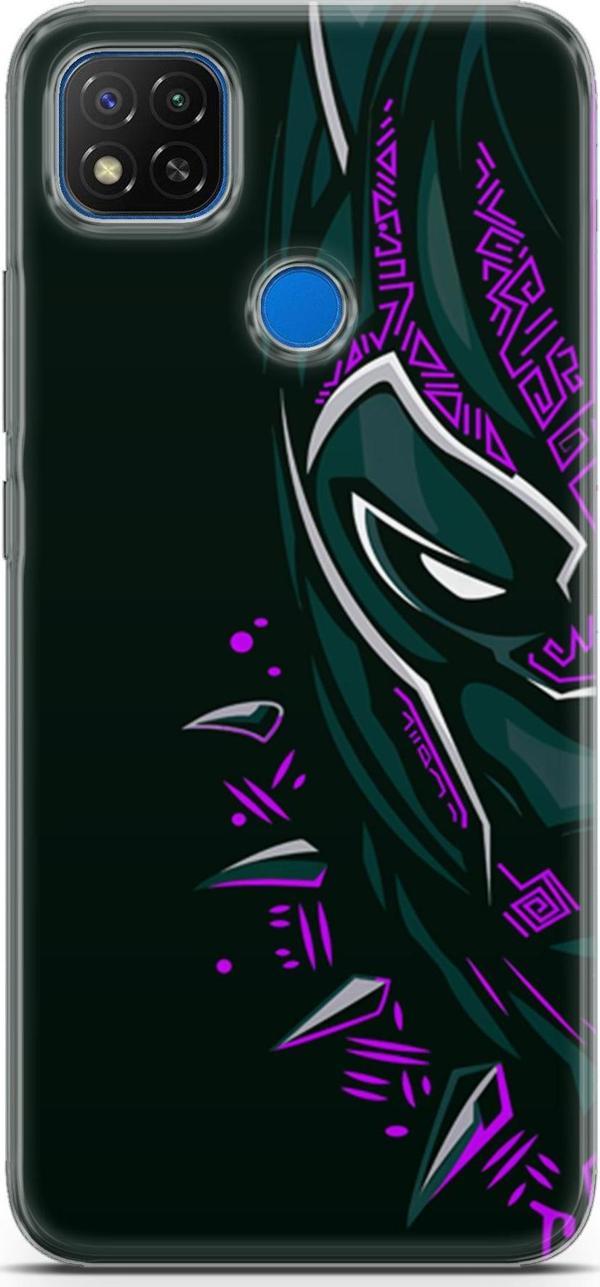 Miraksesuar Xiaomi Redmi 9C Uyumlu Kılıf Yapayzeka 2 Kara Panter Mor Kapak - Image 1