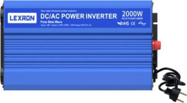 Lexron 12V Volt-2000W Watt Ups Tam Sinüs İnverter - Image 1