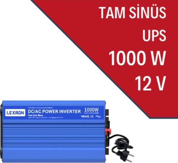 Lexron 1000W 12V Tam Sinüs Inverter (Ups) - Image 1