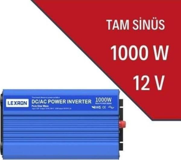 Lexron 1000W-12V Tam Sinüs Inverter - Image 1