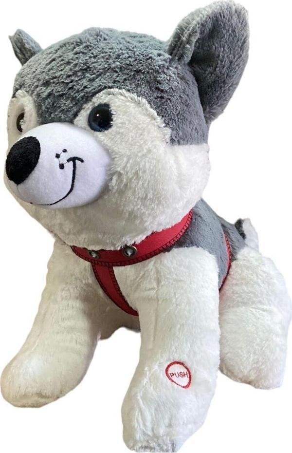 Gran Toys Sesli Havlayan Sibirya Kurt Husky Peluş Köpek - 50Cm - Image 1