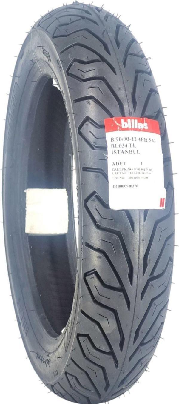 Billas Motosiklet Lastik 90/90-12 Tl (Tubeless - Dubleks) Bl34A - Image 1