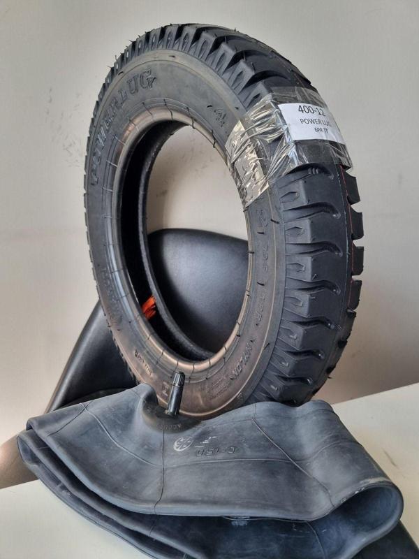 Maruti Tyres Set 400-12 (Tubetype) Motorsiklet/Sepet Lastiği Ve İç Lastik Power Lugset - Image 1