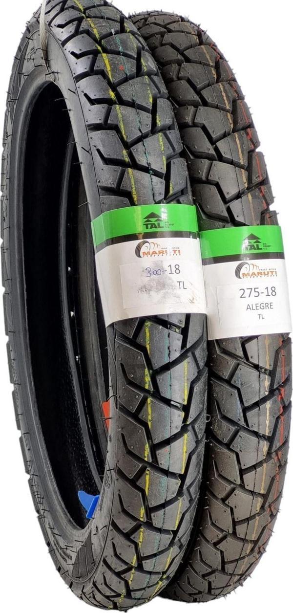 Maruti Tyres Cg Dubleks Lastik Seti Ön Arka 300-18 Tl Ve 275-18 Tl - Image 1