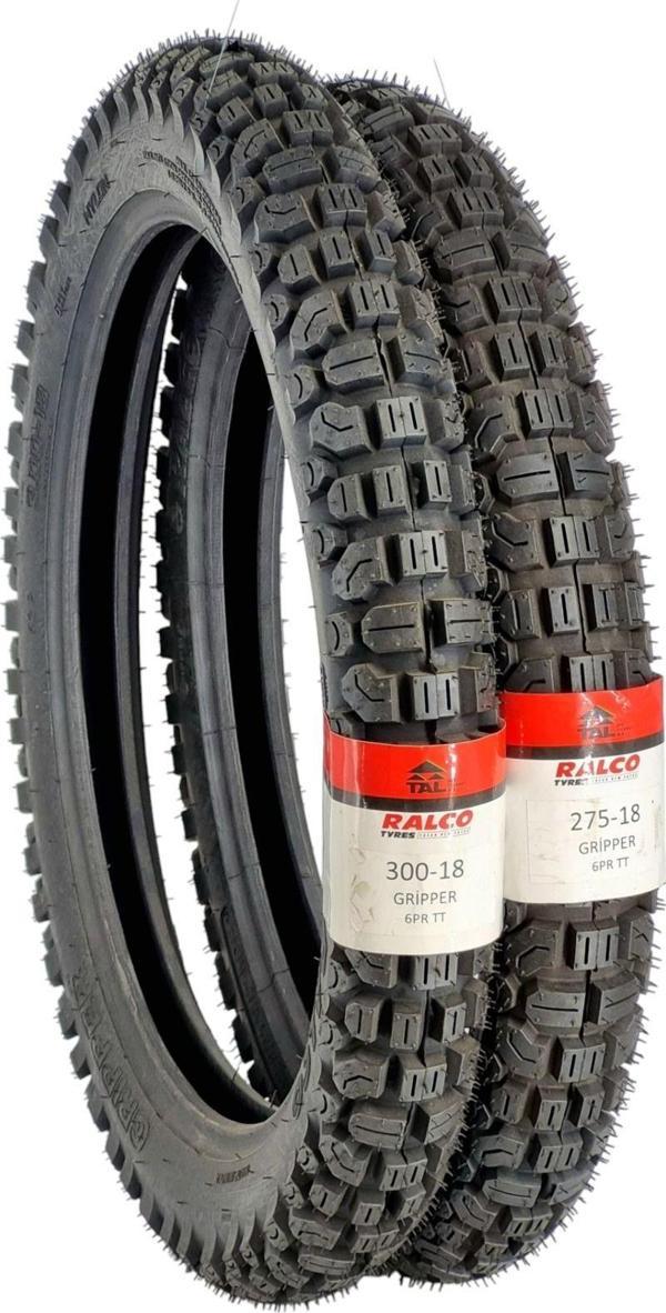 Ralco Tyres Cg Dişli Lastik Seti 300-18 Ve 275-18 (Tt-İç Lastikli Tip) - Image 1
