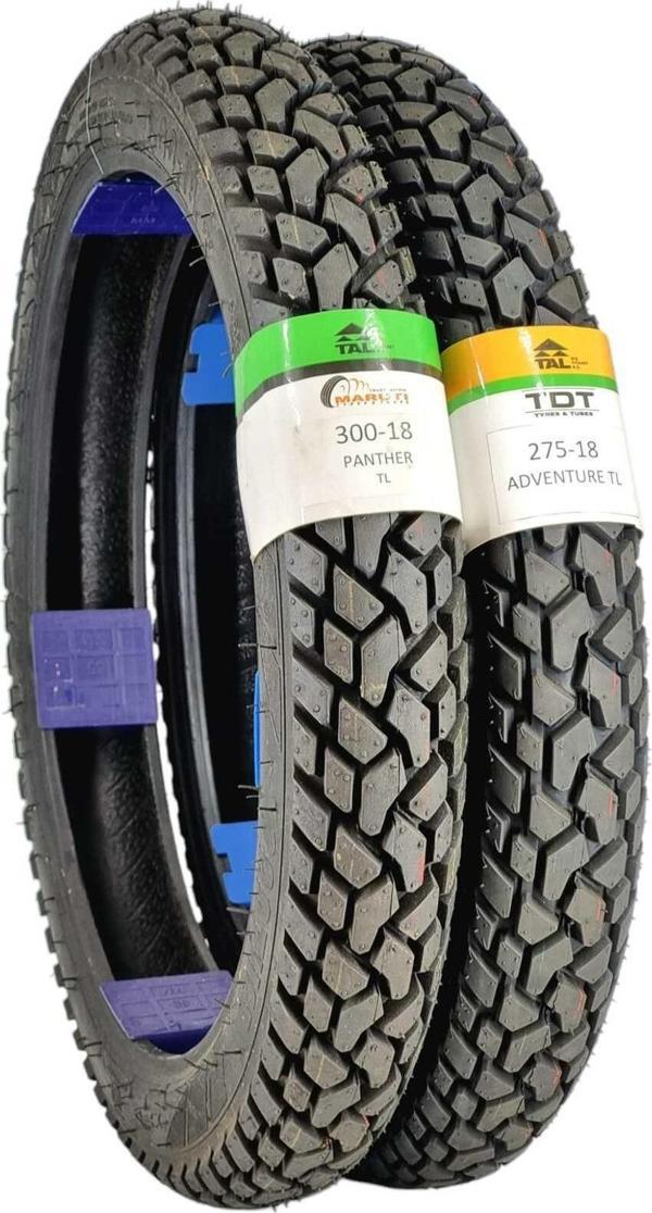 Tdt Tyres Cg Dişli Lastik Takımı 300-18 Ve 275-18 Tl (Tubeless - Dubleks) - Image 1