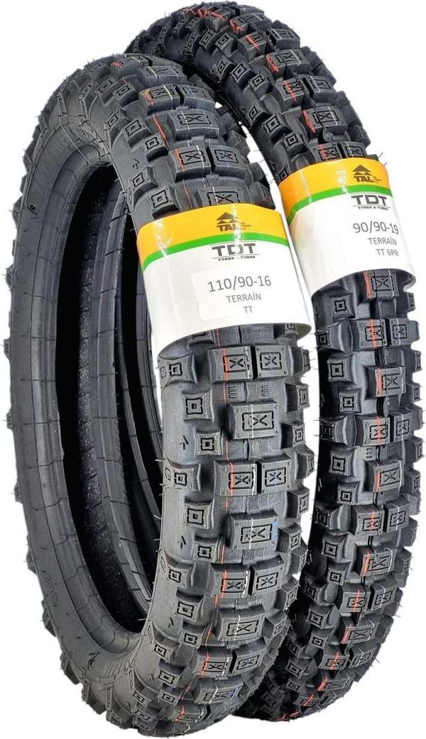 Tdt Tyres 110/90-16 Ve 90/90-19 Tt(İç Lastikli Tip) Cross Lastik Takımı - Image 1