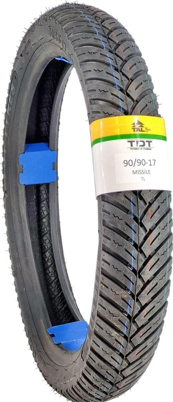 Tdt Tyres 90/90-17 Tl (Tubeless - Dubleks) Lastik - Image 1