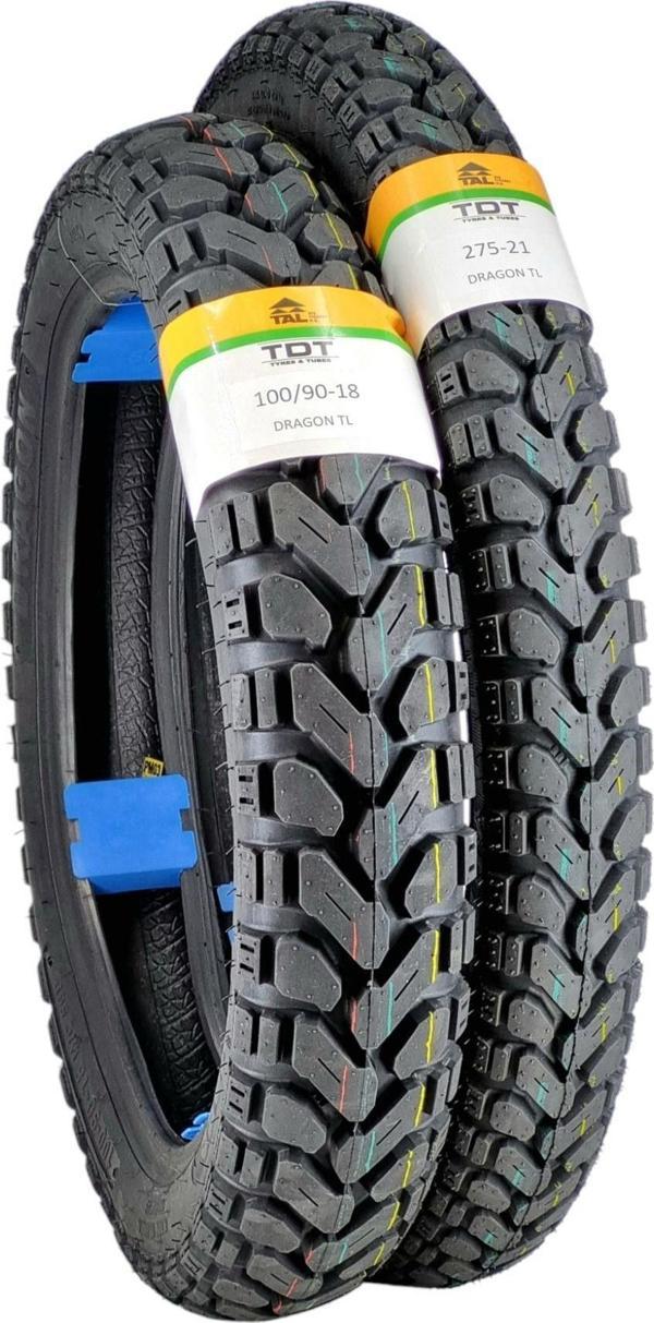 Tdt Tyres 100/90-18 Ve 275-21 Tl (Tubeless - Dubleks) Lastik Takımı - Image 1