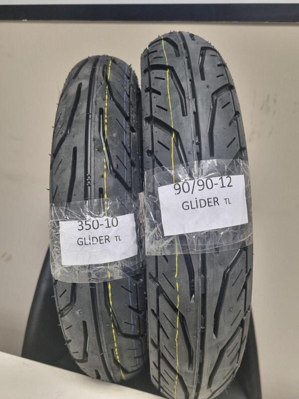 Tdt Tyres Rks Spontini Lastik Set 350-10Glider Ve 90/90-12 Glider Dubleks Set Glider10 - Image 1