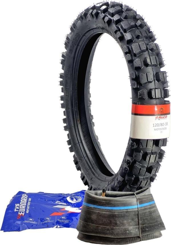 Ralco Tyres 120/80-18 (460-18) Tt İç Lastikli Tip Enduro Lastiği +İç Lastik Takım - Image 1